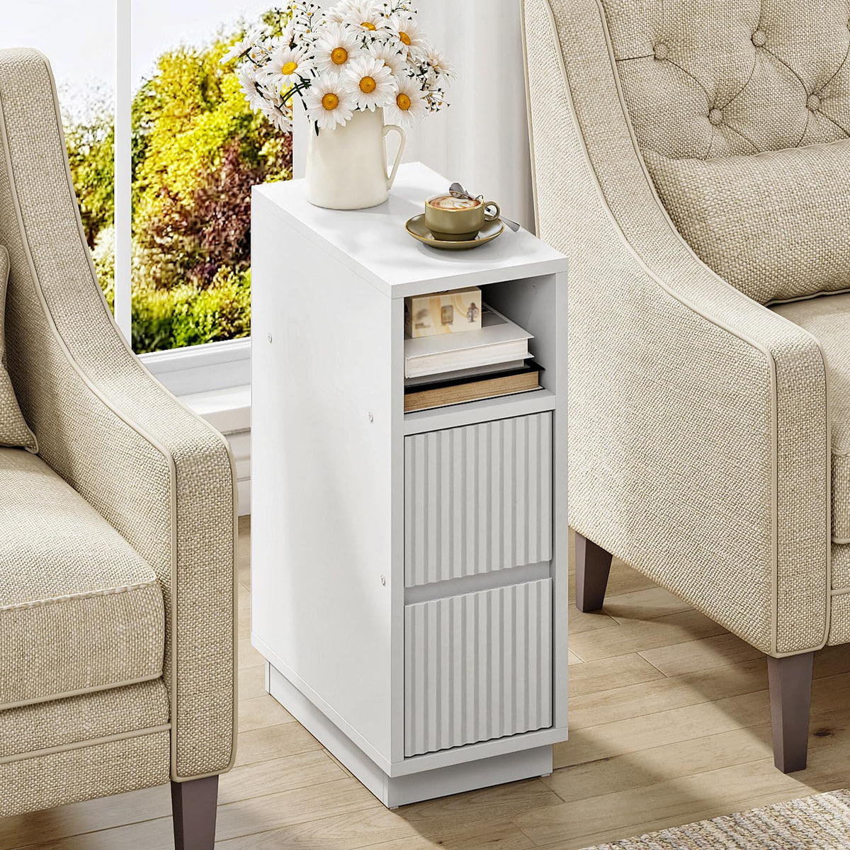 Slim Solid Wood Nightstand