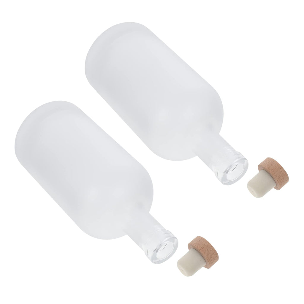 2Pcs Frosted Bottles Diy Airtight Wine Bottles Decorative Empty Bottles for Fruit Home Brewing and Party Supplies