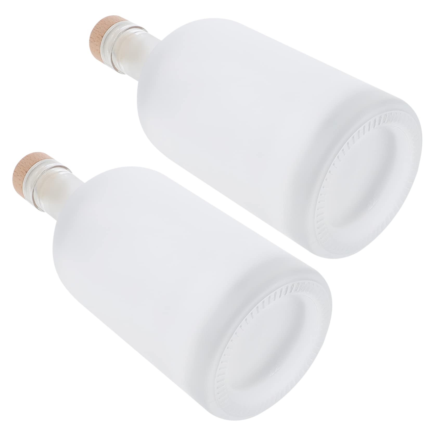 2Pcs Frosted Bottles Diy Airtight Wine Bottles Decorative Empty Bottles for Fruit Home Brewing and Party Supplies