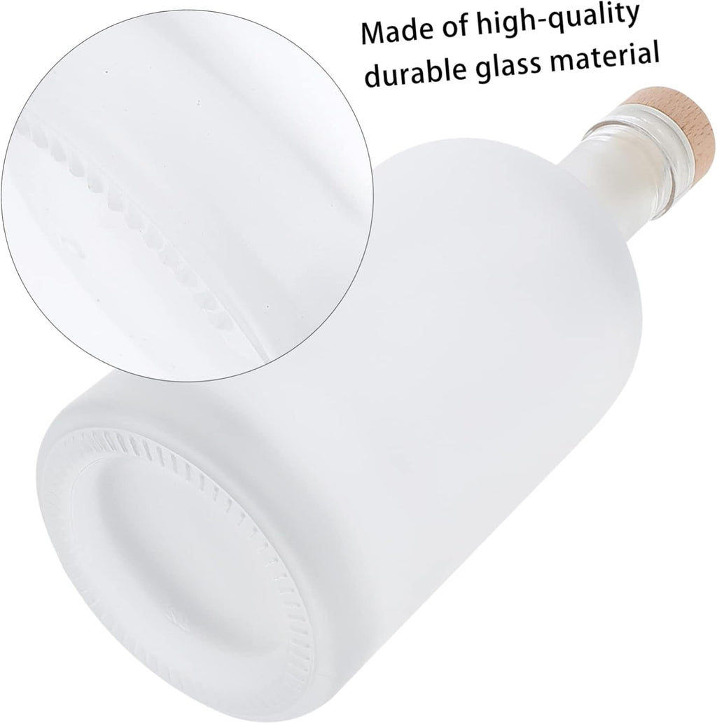2Pcs Frosted Bottles Diy Airtight Wine Bottles Decorative Empty Bottles for Fruit Home Brewing and Party Supplies