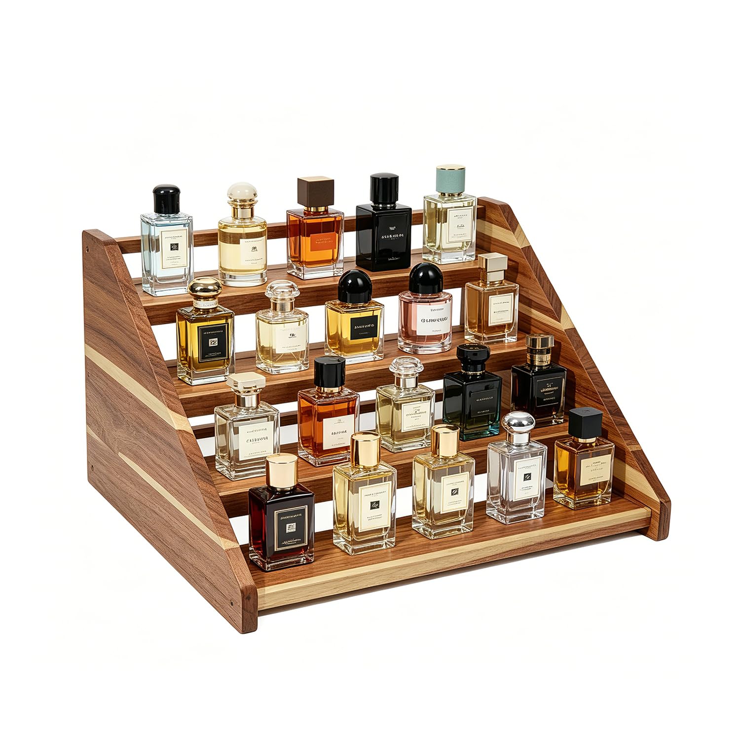 Acacia Wooden Spice Rack for Countertop - 3 Tiered Spice Rack Organizer for Cabinet - Kitchen Spices Organizers Holds 21 Jars - Spices Shelf for Kitchen Storage Pantry Seasoning Organizer