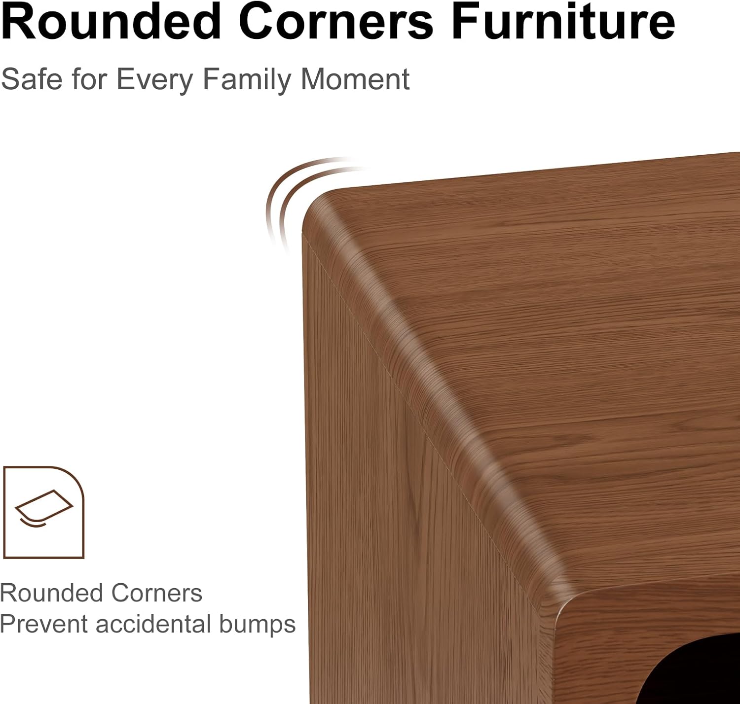 Skinny Nightstand with Drawer, Slim Narrow Bedside Table for Small Spaces, Modern Wood Side Table for Bedroom, Walnut