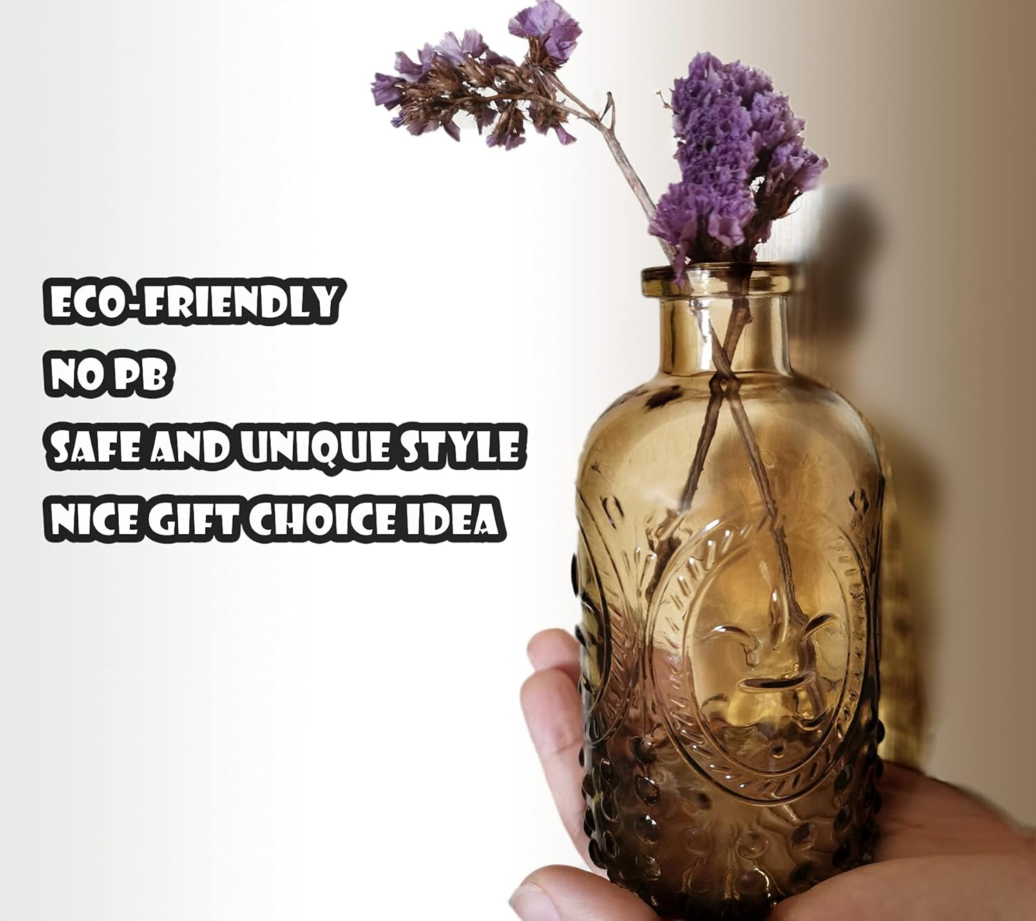 Small Clear Glass Apothecary Diffuser Decorative Bottles Vase Home Decorations Ornaments with Cork Lids ,Spice Container Spell Jars,Wedding Witchcraft Supplies, Set of 3 ,Antique /Vintage Style…