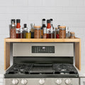 3 Tier Bamboo Spice Rack, Seasoning Jars Rack Shelf Spice Organizer for Kitchen Counter or Wall Mounting